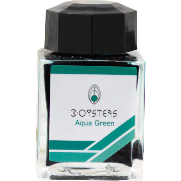 3 Oysters Delicious Aqua Green - 38ml Bottled Ink - Pen Boutique Ltd