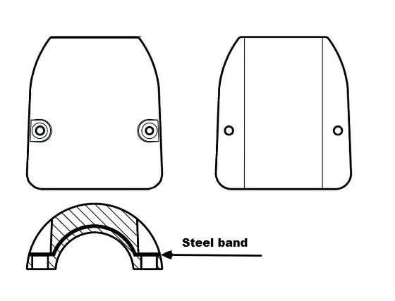 Heavy duty propeller shaft zinc anode