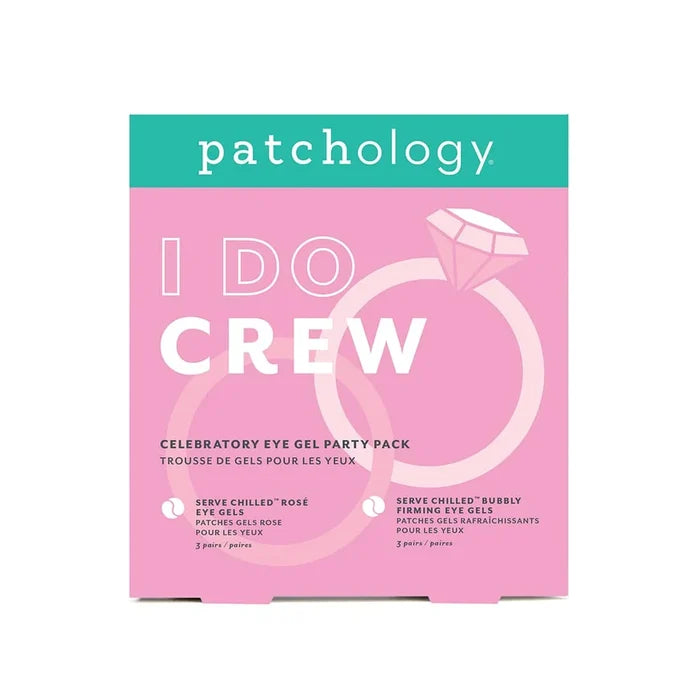 Patchology I Do Crew eye gel party pack on a white background