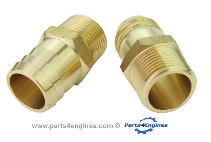Perkins 4.107 raw water pump hose tails pair