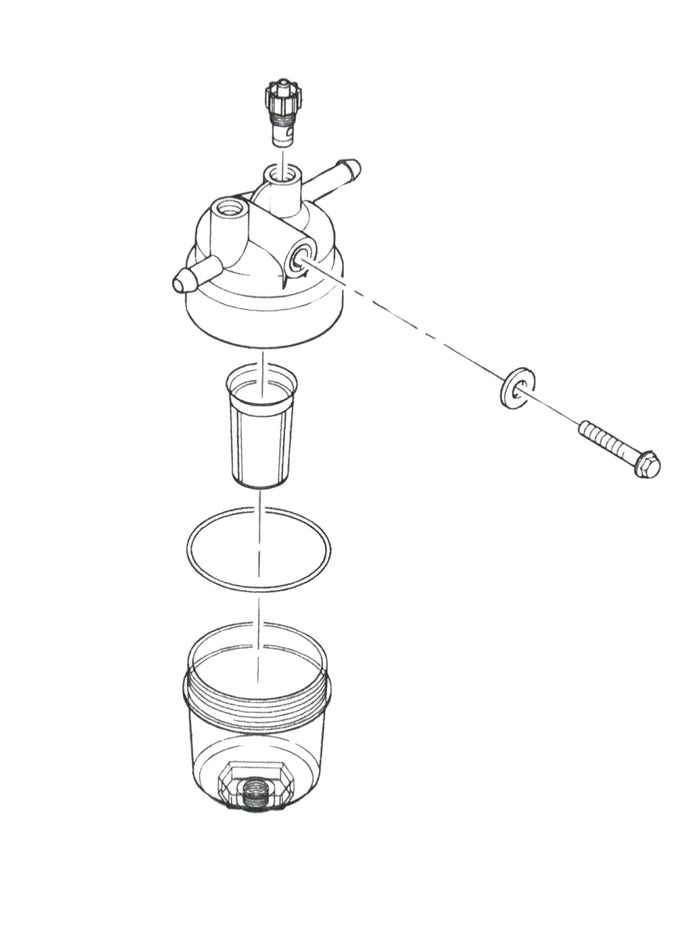 Perkins pre-fuel filter assembly filter