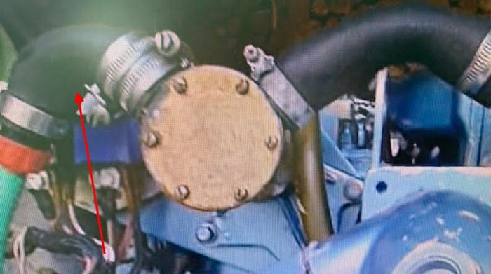 Raw water pump hose