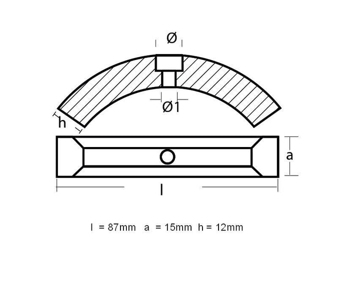 Volvo Penta split collar propeller anode (2 & 3 blade)